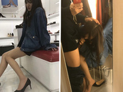 【网曝门事件】2019优衣库江大超高颜值校花商场试衣间跪舔口交 人美逼浪太招操